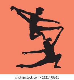 Dancing Couple aerobic style way
