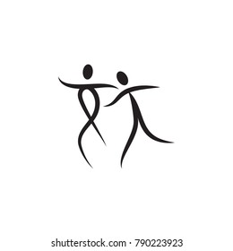 dancing couple icon. Dance elements. Premium quality graphic design icon. Simple love icon for websites, web design, mobile app, info graphics on white background