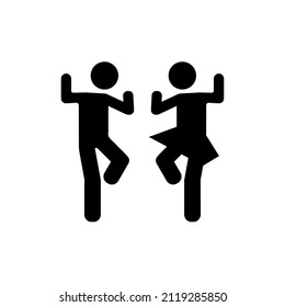 dancing couple icon. Element of party icon for mobile concept and web apps. Detailed dancing couple icon can be used for web and mobile
