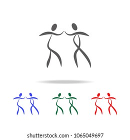 dancing couple icon. Elements of dance multi colored icons. Premium quality graphic design icon. Simple icon for websites, web design, mobile app, info graphics on white background