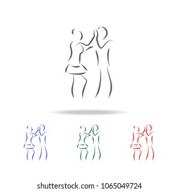 dancing couple icon. Elements of dance multi colored icons. Premium quality graphic design icon. Simple icon for websites, web design, mobile app, info graphics on white background