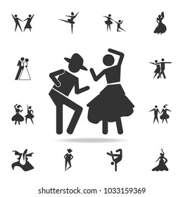 dancing couple icon. Set of people in dance  element icons. Premium quality graphic design. Signs and symbols collection icon for websites, web design, mobile app on white background