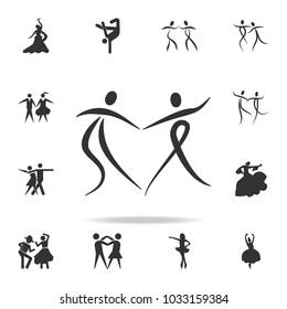 dancing couple icon. Set of people in dance  element icons. Premium quality graphic design. Signs and symbols collection icon for websites, web design, mobile app on white background