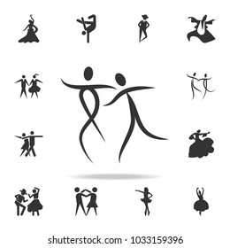 dancing couple icon. Set of people in dance  element icons. Premium quality graphic design. Signs and symbols collection icon for websites, web design, mobile app on white background