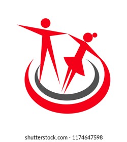 Dancing couple logo