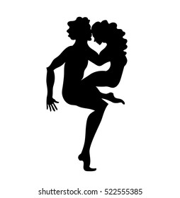 dancing couple silhouette