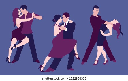 Dancing couples.
Dancing couples in beautiful costumes

