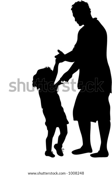 Download Dancing Dad Silhouette Stock Vector (Royalty Free) 1008248