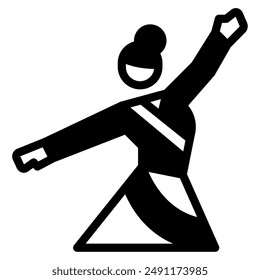 Dancing Diwali vector icon illustration