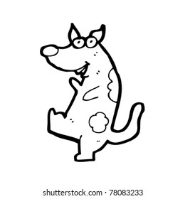 caricatura de perro bailarín