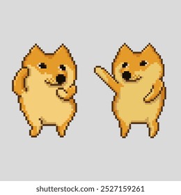 Cão dançarino, meme de arte pixel