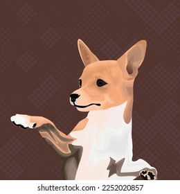 Dancing Dog, Dog Vector Art