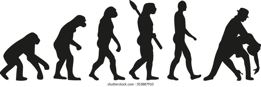 Dancing evolution couple tango