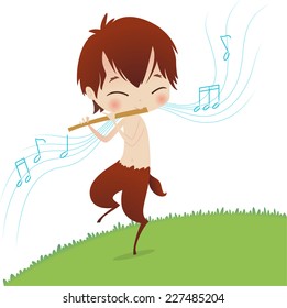 dancing fairy Puck vector illustration