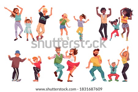 Similar – Image, Stock Photo Active Young boy in a funny surfing day in the summer time