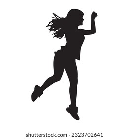 dancing figure silhouette illustration black and white