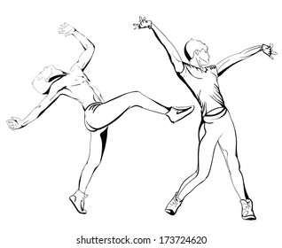 Dancing figures