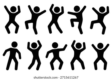 Figuras de baile celebran el movimiento de personas