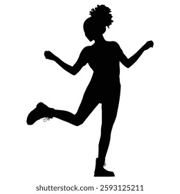 Dancing  forward stock image photo vector art silhouette template background