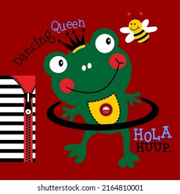 Dancing frog cartoon vector design