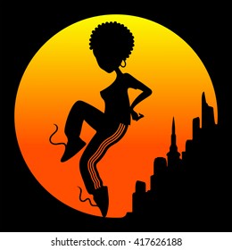 Dancing Gir / Vector illustration
