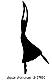 dancing girl in a ballet pose