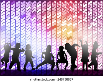 dancing girl and boy with background