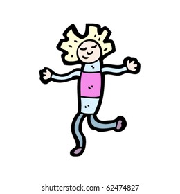 caricatura de una chica bailarina