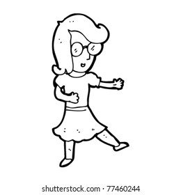 dancing girl cartoon