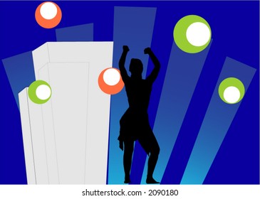 dancing girl in the city