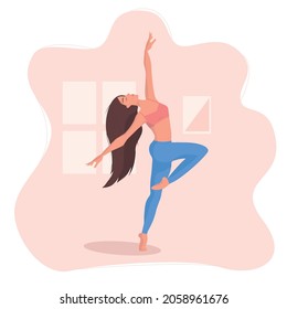 Dancing girl for dance studio or dance classes