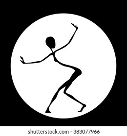Dancing girl. Figure in the original style.
Primitivism. Symbolism.