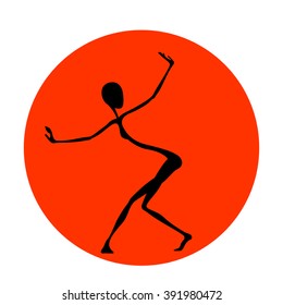 Dancing girl. Figure in the original style.
Primitivism. Symbolism.