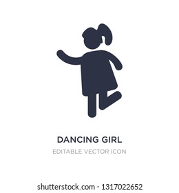 dancing girl icon on white background. Simple element illustration from People concept. dancing girl icon symbol design.