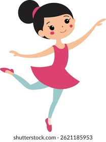 Dancing girl icon with white background