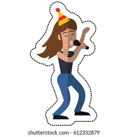 dancing girl party celebrate