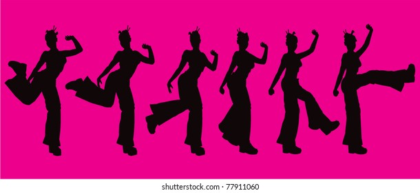 Dancing Girl Silhouette