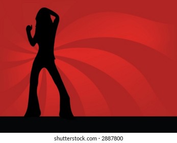 Dancing girl and space for text