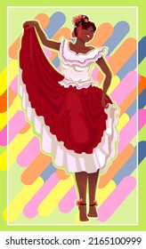 dancing girl in traditional dress