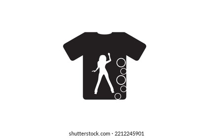 dancing girl t-shirt and apparel trendy design 