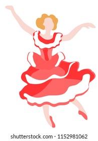 Dancing girl vector graphic