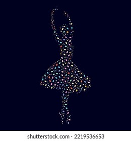 dancing girl vector illustration art