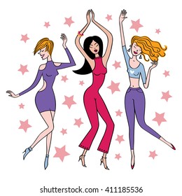 Dancing girls. Dance party.
