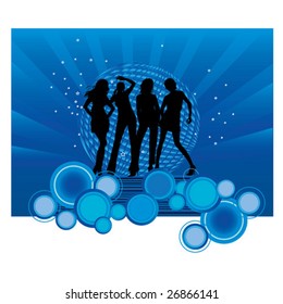 Dancing girls on the disco