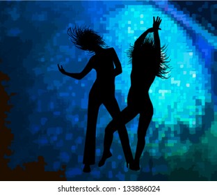 Dancing girls in the spotlight