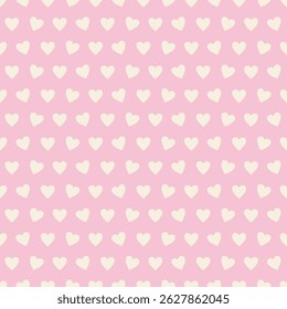 Dancing hearts in cream white on bubble gum light rose pink romantic wedding Valentine love