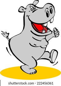 dancing hippo