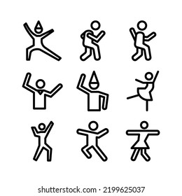 dancing icon or logo isolated sign symbol vector illustration - Collection of high quality black style vector icons
