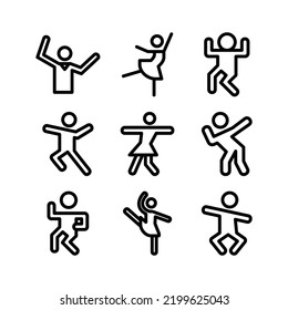 dancing icon or logo isolated sign symbol vector illustration - Collection of high quality black style vector icons
