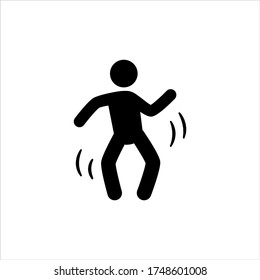 Dancing icon on white background